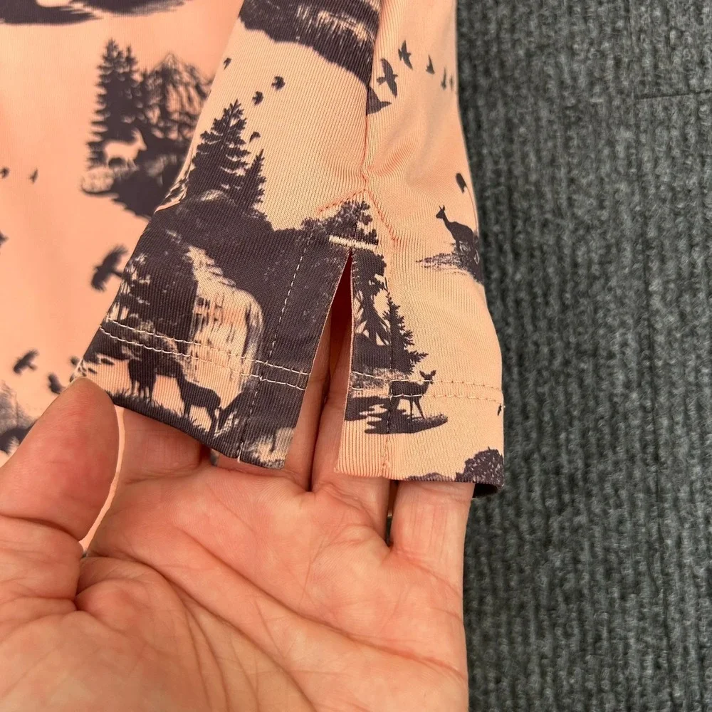 NIKE Golf Dri-Fit Women's Medium Shirt Sleeveless Polo Wildlife Country PGA Logo - Picture 4 of 12